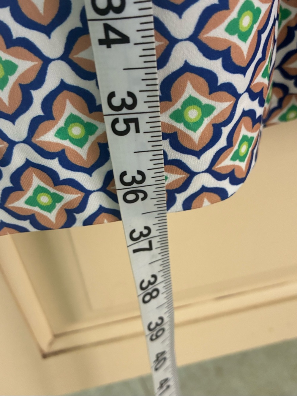 Hale Bob Blue, Green & White Geometric Tunic Dress - Picture 5 of 6
